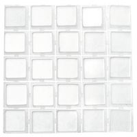 119x stuks mozaieken maken steentjes/tegels kleur wit 5 x 5 x 2 mm   - - thumbnail