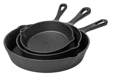 Blackwell Koekenpannenset Gietijzer / Skillets ø 16, 20 & 25 cm - zonder anti-aanbaklaag