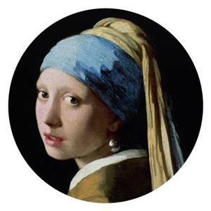 Reinders - Old Masters - girl pearl earring - Glasschilderij Ø 70cm