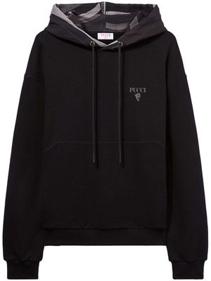 PUCCI hoodie en coton à imprimé Marmo - Noir