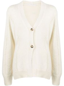 Helmut Lang cardigan à col v - Blanc