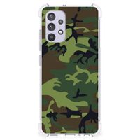 Samsung Galaxy A32 4G | A32 5G Enterprise Editie Doorzichtige Silicone Hoesje Army Dark - thumbnail