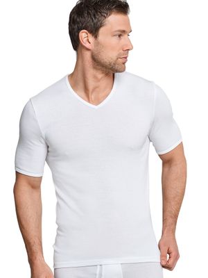 Schiesser - Original Feinripp - T Shirt V-neck - wit, Maat:2XL