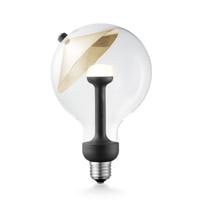 Design LED Lichtbron Move Me - Goud - G120 Cone LED lamp - 12/12/18.6cm - Met verstelbare diffuser via magneet - geschikt voor E27 fitting - Dimbaar - 5W 400lm 2700K - warm wit licht