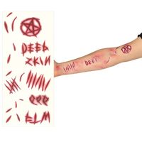 Halloween nep wond tattoos - littekens - horror thema - thumbnail