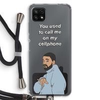 Hotline bling: Samsung Galaxy A22 5G Transparant Hoesje met koord