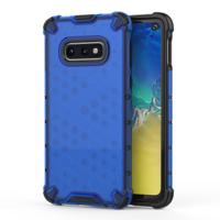 Schokbestendig honingraat PC + TPU Case voor Galaxy S10e (blauw)