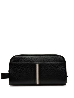 Bally portefeuille en cuir à logo imprimé - Noir