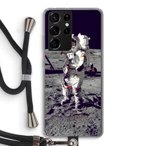 Spaceman: Samsung Galaxy S21 Ultra Transparant Hoesje met koord