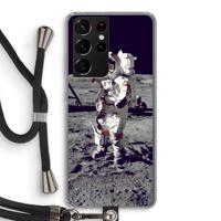 Spaceman: Samsung Galaxy S21 Ultra Transparant Hoesje met koord