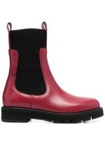Ferragamo bottines chelsea à empiècements nervurés 40 mm - Rouge