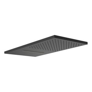 Hoofddouche Tres Exclusive | 55x28 cm | Met waterval | Rechthoek | Zwart mat