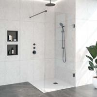BRAUER Void inloopdouche helder glas 100x200 incl. glascoating PVD gunmetal geborsteld GS-VOI1H100200GM