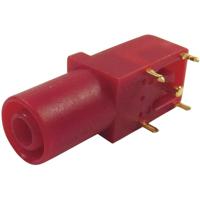 Cliff FCR7350R Veiligheids-labconnector, female Bus, haaks Stift-Ø: 4 mm Rood 1 stuk(s)