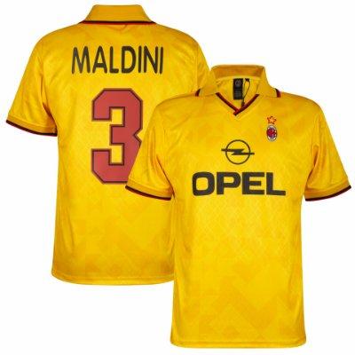 AC Milan 3e Retro Voetbalshirt 1995-1996 + Maldini 3