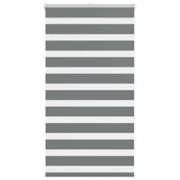 VidaXL Zebra rolgordijn 85x150 cm stofbreedte 80,9 cm donkergrijs