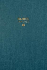 HSV Bijbel met Psalmen 10x15 linnen petrol (Hardback)