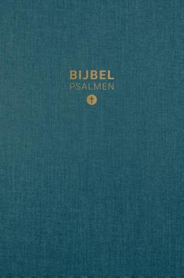 HSV Bijbel met Psalmen 10x15 linnen petrol (Hardback)