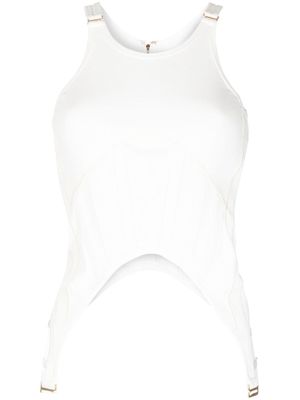 Dion Lee débardeur Fin Corset - Blanc