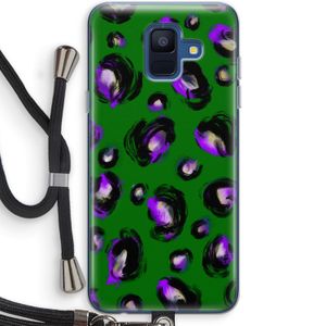 Green Cheetah: Samsung Galaxy A6 (2018) Transparant Hoesje met koord