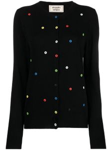 alessandro enriquez cardigan en laine mélangée à ornements - Noir