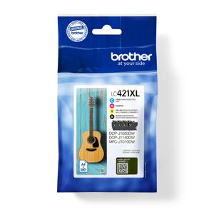 Brother LC-421XLVAL PagePack 4 stuk(s) Origineel Hoog (XL) rendement Zwart, Cyaan, Magenta, Geel