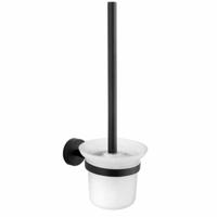 REA Mist toiletborstelhouder wandmodel 7x31 cm rond zwart
