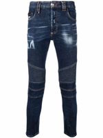 Philipp Plein jean skinny à design à empiècements - Bleu - thumbnail