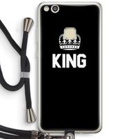 King zwart: Huawei Ascend P10 Lite Transparant Hoesje met koord