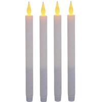 Feeric lights and christmas LED dinerkaarsen - 4x stuks - wit - 28 cm - dunne kaarsen - kerst