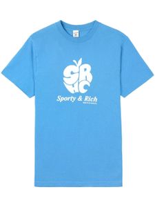 Sporty & Rich t-shirt Apple en coton - Bleu