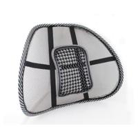 Malatec Rugsteun stoel - zwart - mesh - B40 x H39 cm - bureaustoel/autostoel