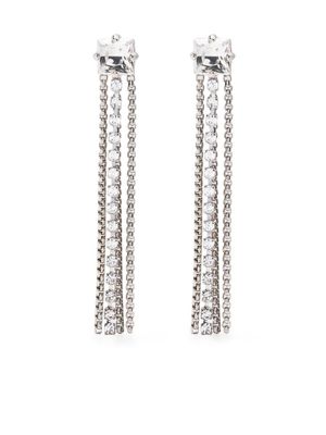 Miu Miu boucles d'oreilles pendantes à franges - Argent