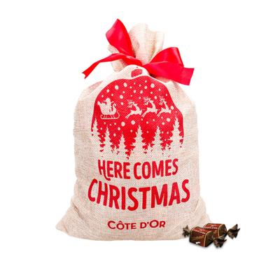 Côte d'Or chocolade kerstcadeau in jute zak - Chokotoff - 200 stuks -