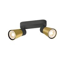 SLV Dubbele spotPuri 2.0 Cone zwart-goud - 1008366