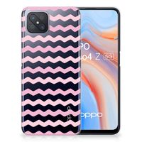 OPPO Reno4 Z | A92s TPU bumper Waves Roze - thumbnail