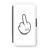 Middle finger white: iPhone 11 Pro Flip Hoesje