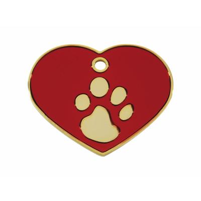 Naamplaatje Imarc Heart Rood Gouden