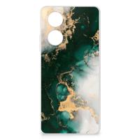 TPU Siliconen Hoesje voor OPPO A58 4G Marmer Groen