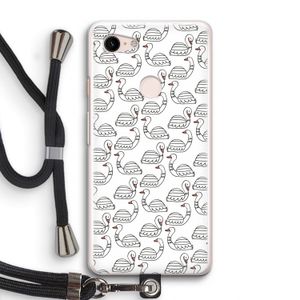 Zwanen: Pixel 3 Transparant Hoesje met koord