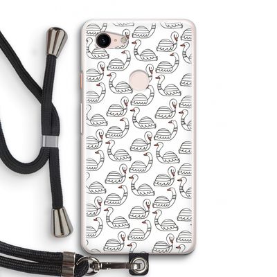 Zwanen: Pixel 3 Transparant Hoesje met koord