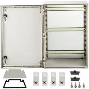 VEVOR NEMA stalen behuizing, 60x40x23cm NEMA 4X glasvezel schakelkast, IP66 waterdicht en stofdicht, elektrische aansluitdoos voor buiten/binnen met montageplaat