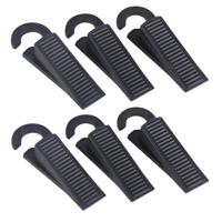 Deurwig set van 6x - kunststof - anti-slip - 13 x 4 cm - deurstopper
