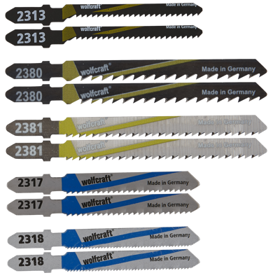 Wolfcraft Decoupeerzaagblad-set | 10-delig | T-schacht | 1 set - 2655000
