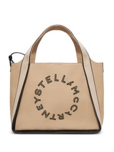 Stella McCartney sac à main en toile à logo brodé - Tons neutres