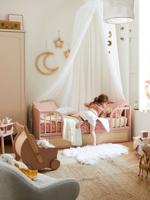 70x140cm omvormbaar babybed met rieten opberglade LIGNE POESIE nude