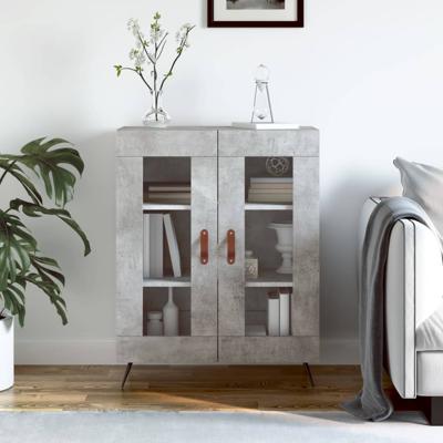 Dressoir 69,5x34x90 cm bewerkt hout betongrijs