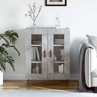Dressoir 69,5x34x90 cm bewerkt hout betongrijs - thumbnail