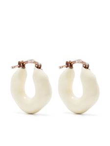 Jil Sander boucles d'oreilles à design sculpté - Tons neutres