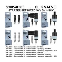 Schwalbe ventiel conversiekit clik sv-scv & dv-scv 25-delig